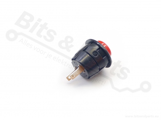 Drukcontact snap-in 20mm rond rood 125VAC/3A 